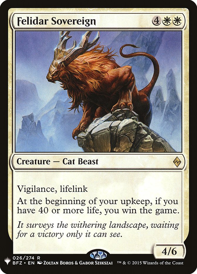 Felidar Sovereign [Mystery Booster] | Exor Games Dartmouth