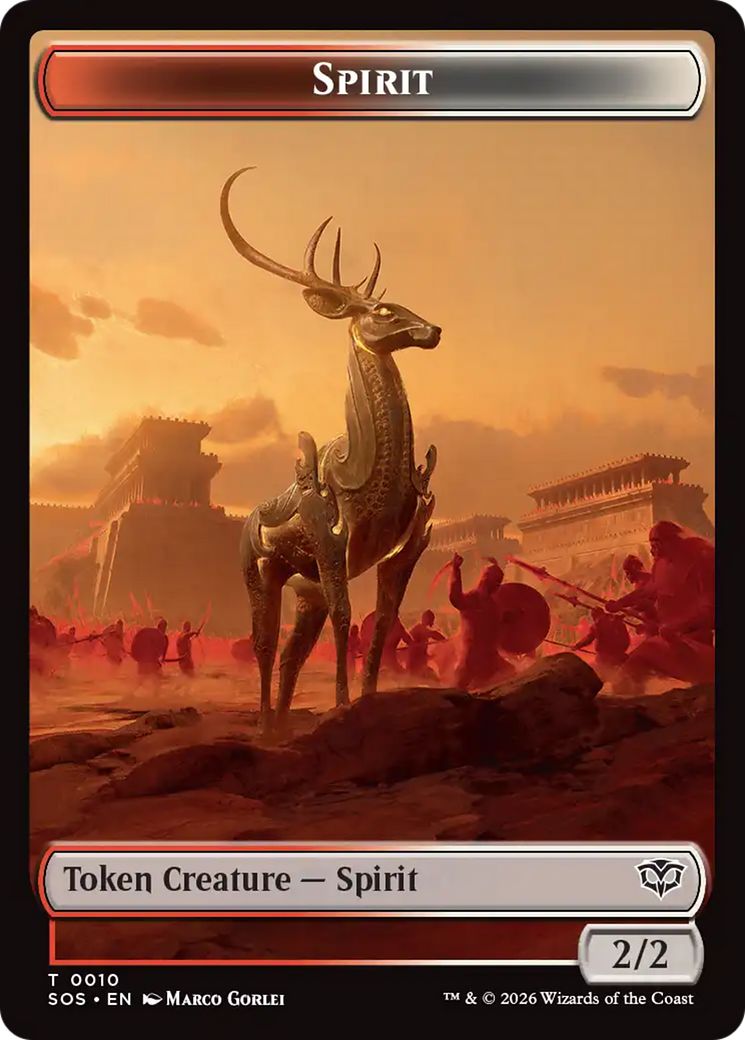 Inkling (0006) // Spirit (0010) Double-Sided Token [Secrets of Strixhaven Tokens] | Exor Games Dartmouth