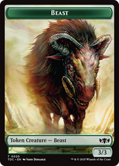 Beast // Treasure Double-Sided Token [Tarkir: Dragonstorm Commander Tokens] | Exor Games Dartmouth