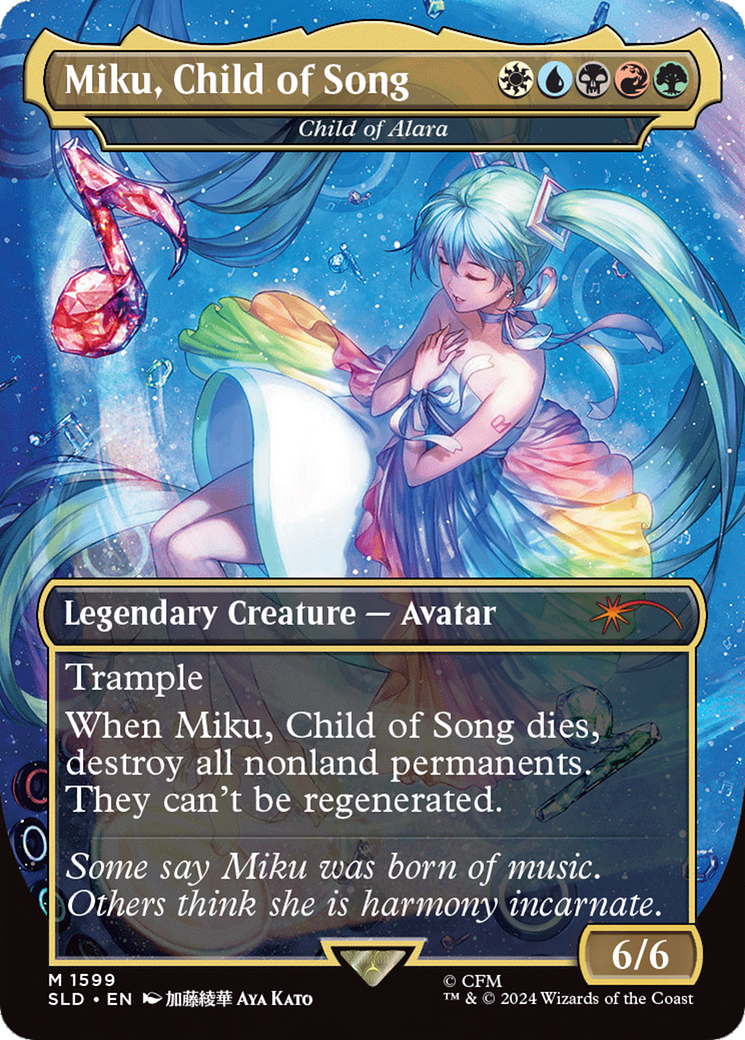 Miku, Child of Song - Child of Alara (Rainbow Foil) [Secret Lair Drop Series] | Exor Games Dartmouth