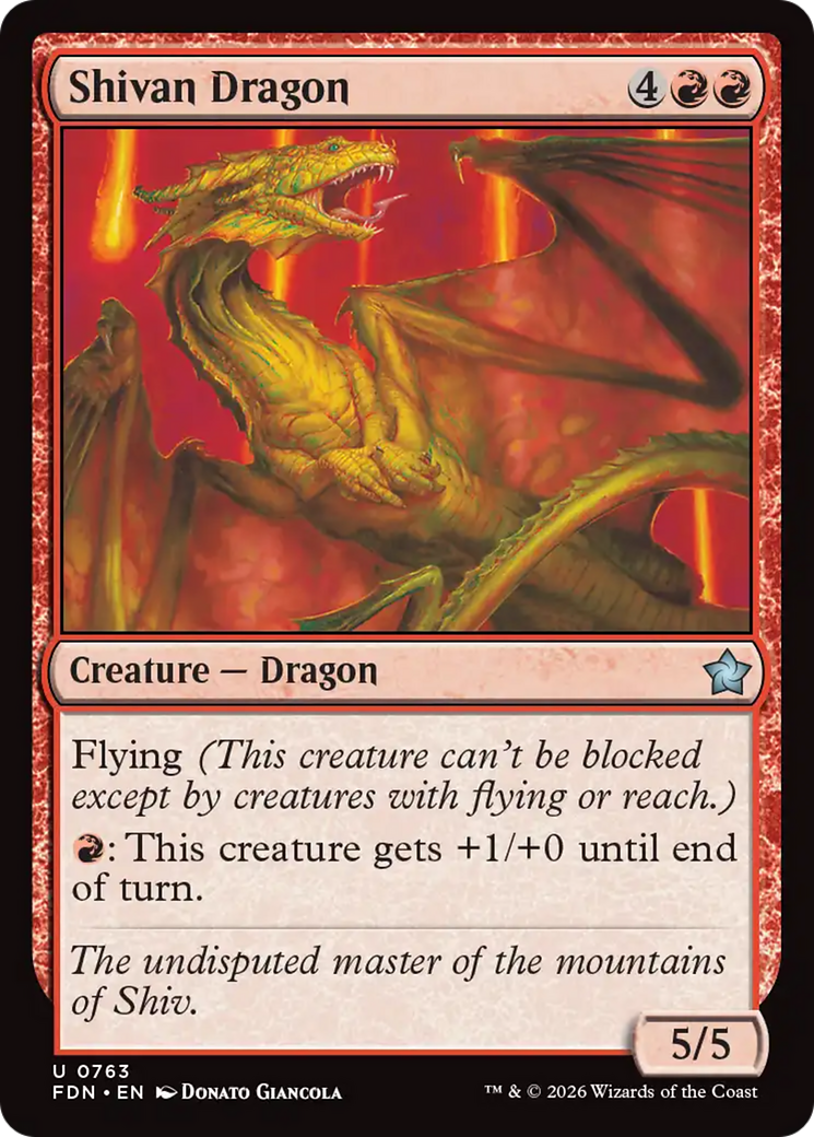 Shivan Dragon (0763) [Foundations] | Exor Games Dartmouth