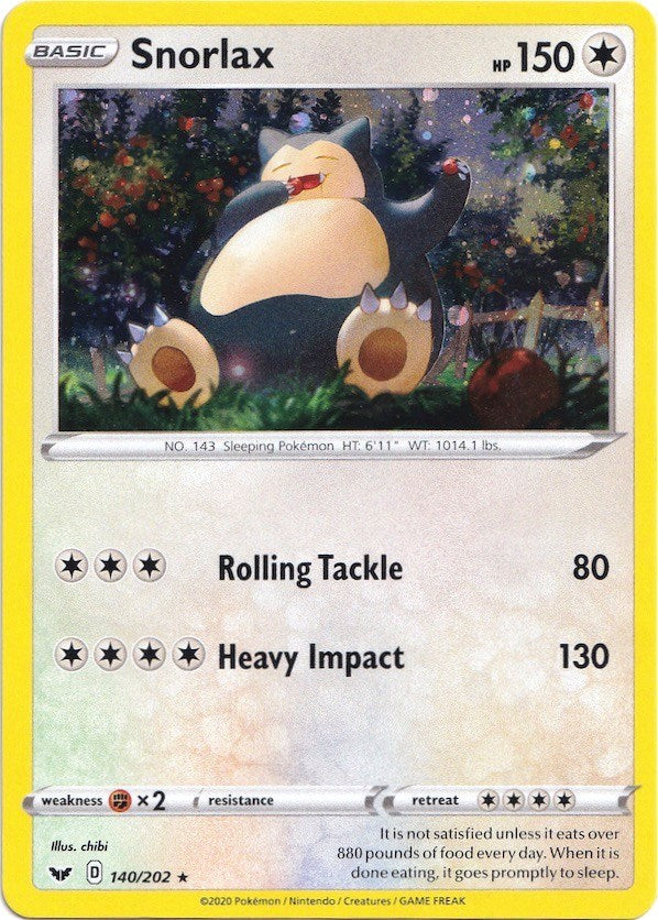 Snorlax (140/202) (Cosmos Holo) [Sword & Shield: Base Set] | Exor Games Dartmouth