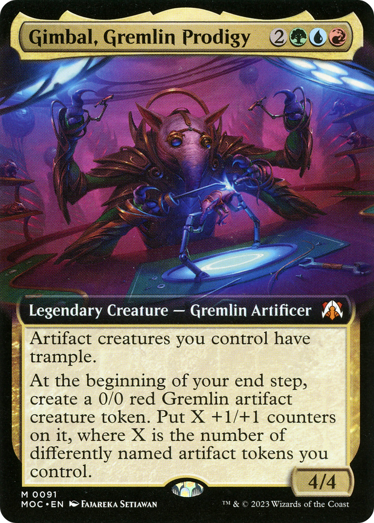 Gimbal, Gremlin Prodigy (Extended Art) [March of the Machine Commander] | Exor Games Dartmouth