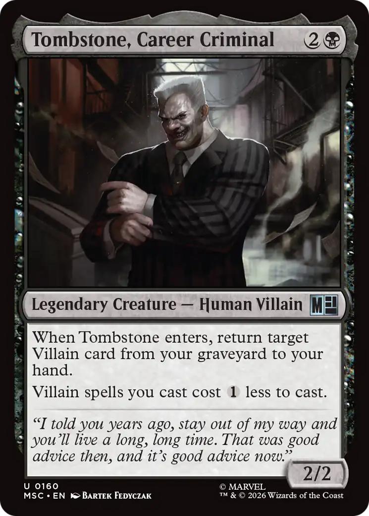 Tombstone, Career Criminal (0160) [Marvel Super Heroes Commander] | Exor Games Dartmouth