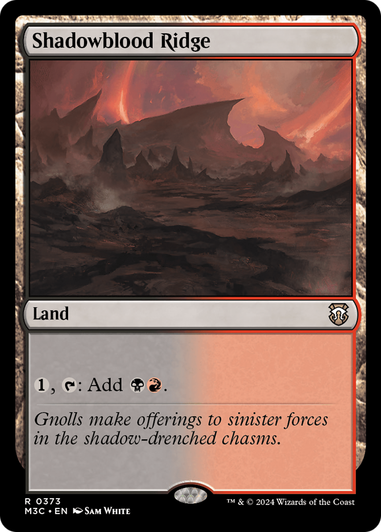 Shadowblood Ridge (Ripple Foil) [Modern Horizons 3 Commander] | Exor Games Dartmouth