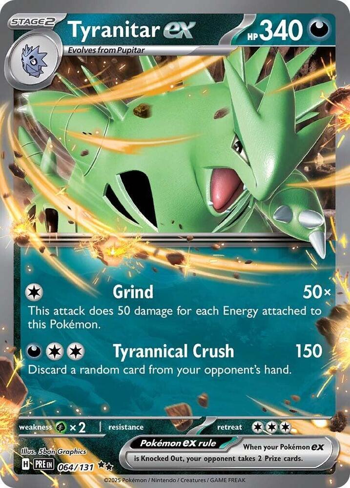 Tyranitar ex (064/131) [Scarlet & Violet: Prismatic Evolutions] | Exor Games Dartmouth
