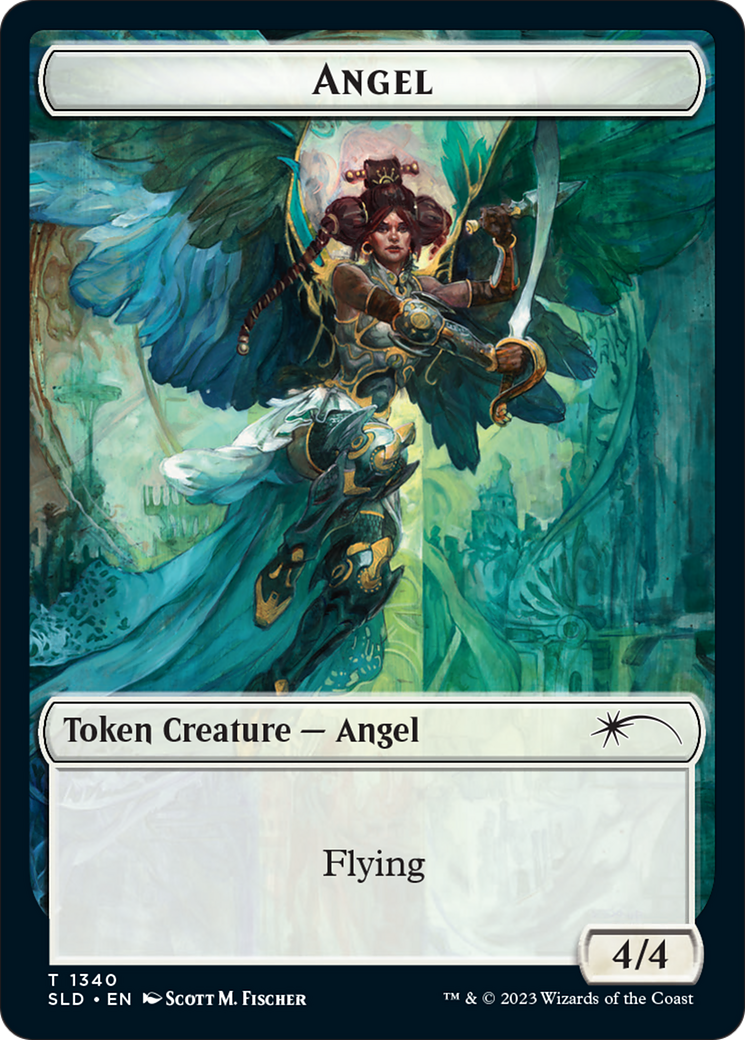 Angel (SLD) // Soldier (GRN) Double-Sided Token [Secret Lair: Angels Tokens] | Exor Games Dartmouth