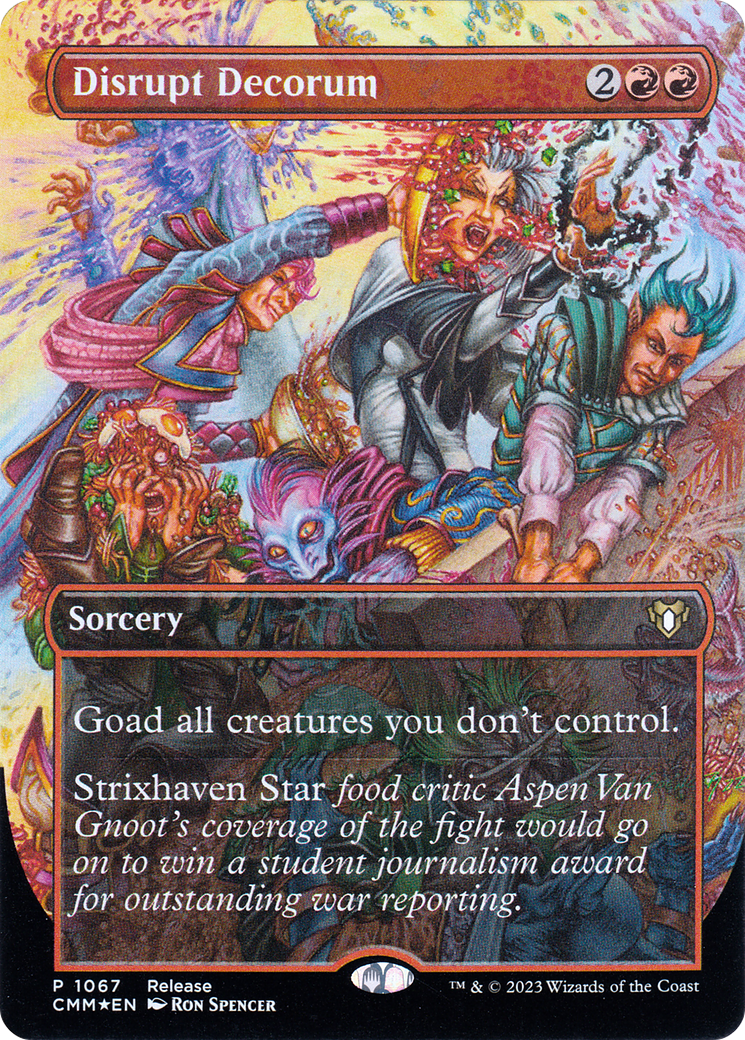Disrupt Decorum (Borderless Alternate Art) [Commander Masters] | Exor Games Dartmouth
