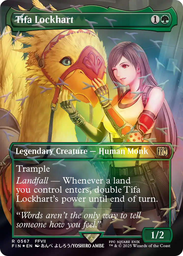 Tifa Lockhart (Borderless) (Chocobo Track Foil) [FINAL FANTASY] | Exor Games Dartmouth