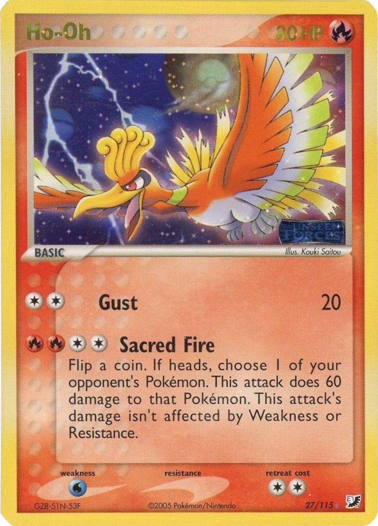 Ho-Oh (27/115) (Stamped) [EX: Unseen Forces] | Exor Games Dartmouth