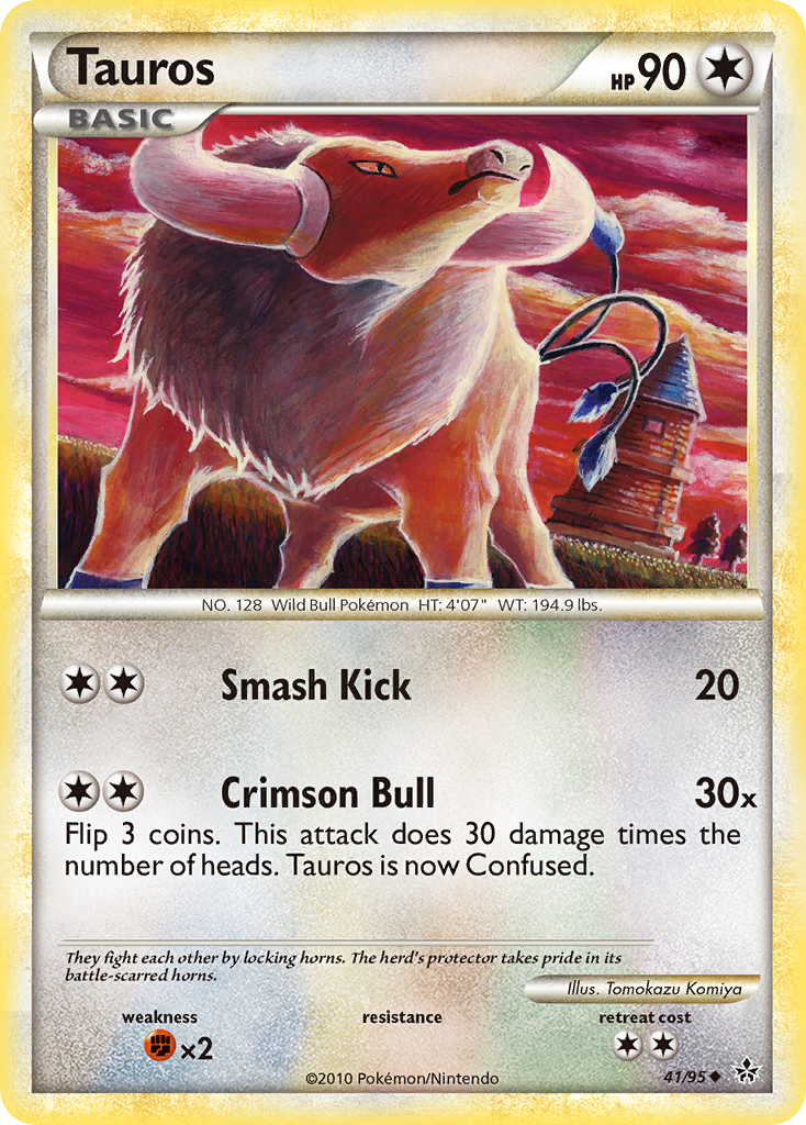 Tauros (41/95) [HeartGold & SoulSilver: Unleashed] | Exor Games Dartmouth