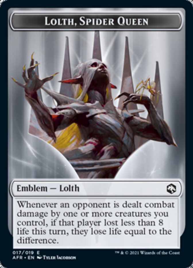 Treasure // Lolth, Spider Queen Emblem Double-Sided Token [Dungeons & Dragons: Adventures in the Forgotten Realms Tokens] | Exor Games Dartmouth