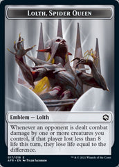 Treasure // Lolth, Spider Queen Emblem Double-Sided Token [Dungeons & Dragons: Adventures in the Forgotten Realms Tokens] | Exor Games Dartmouth