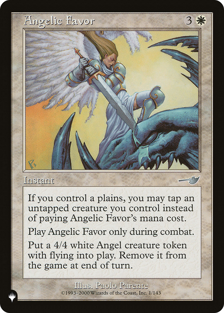 Angelic Favor [The List] | Exor Games Dartmouth