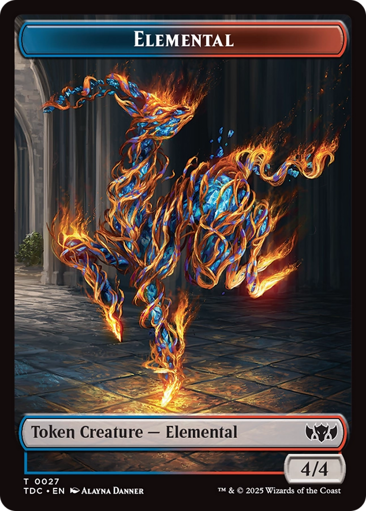 Elemental (0027) // Monk Double-Sided Token [Tarkir: Dragonstorm Commander Tokens] | Exor Games Dartmouth