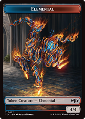 Elemental (0027) // Monk Double-Sided Token [Tarkir: Dragonstorm Commander Tokens] | Exor Games Dartmouth