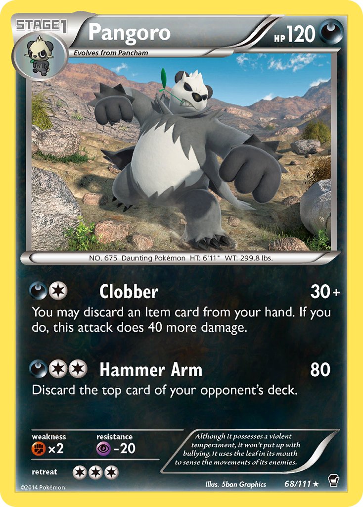 Pangoro (68/111) (Theme Deck Exclusive) [XY: Furious Fists] | Exor Games Dartmouth