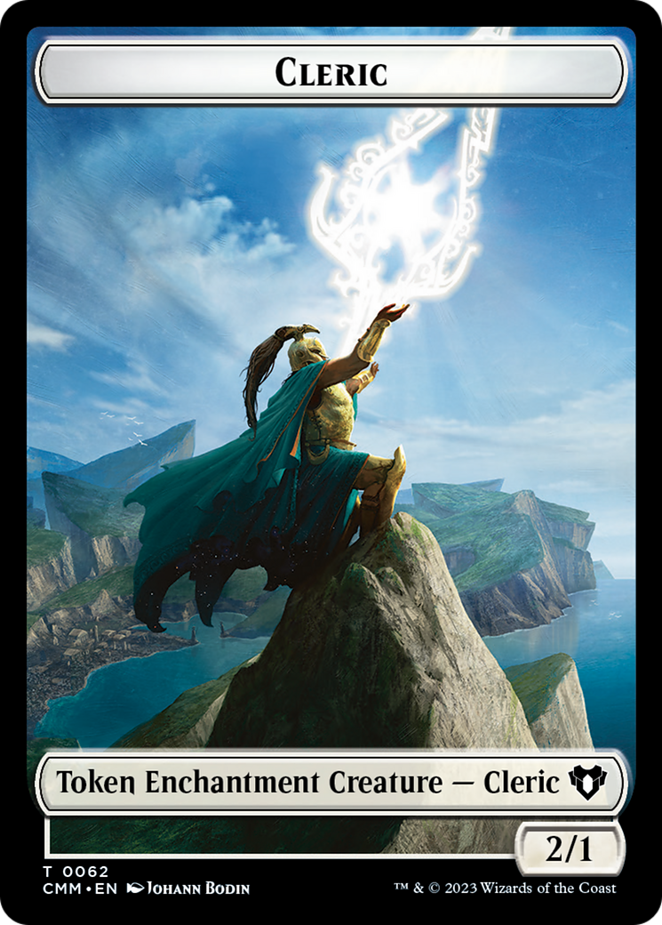 Elf Warrior // Cleric Double-Sided Token [Commander Masters Tokens] | Exor Games Dartmouth