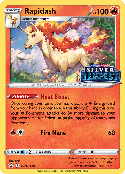 Rapidash (SWSH270) (Prerelease) [Sword & Shield: Black Star Promos] | Exor Games Dartmouth