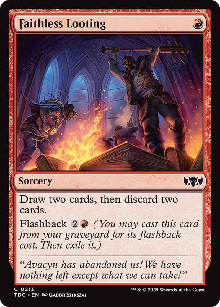 Faithless Looting [Tarkir: Dragonstorm Commander] | Exor Games Dartmouth