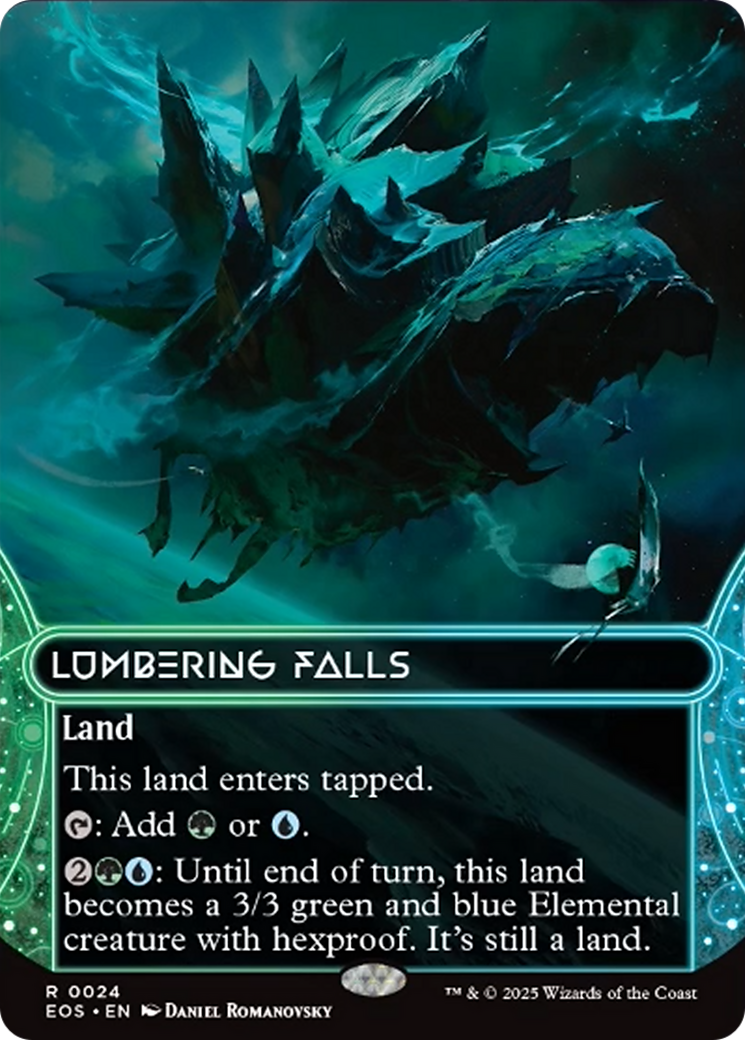 Lumbering Falls (0024) (Borderless) [Edge of Eternities: Stellar Sights] | Exor Games Dartmouth