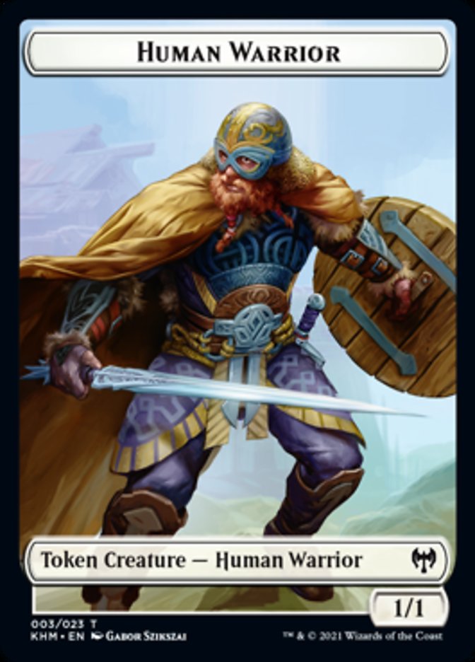 Human Warrior Token [Kaldheim Tokens] | Exor Games Dartmouth
