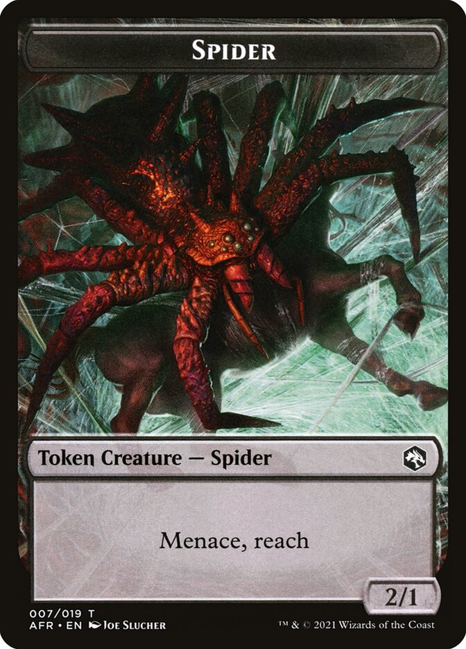 Spider // Icingdeath, Frost Tongue Double-Sided Token [Dungeons & Dragons: Adventures in the Forgotten Realms Tokens] | Exor Games Dartmouth