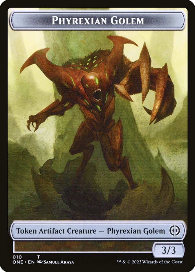 Phyrexian Goblin // Phyrexian Golem Double-Sided Token [Phyrexia: All Will Be One Tokens] | Exor Games Dartmouth