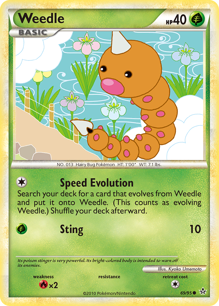 Weedle (69/95) [HeartGold & SoulSilver: Unleashed] | Exor Games Dartmouth