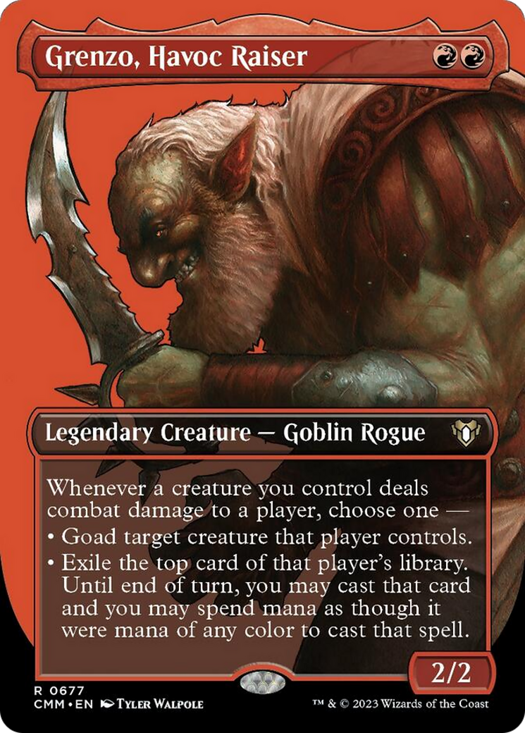 Grenzo, Havoc Raiser (Borderless Profile) [Commander Masters] | Exor Games Dartmouth