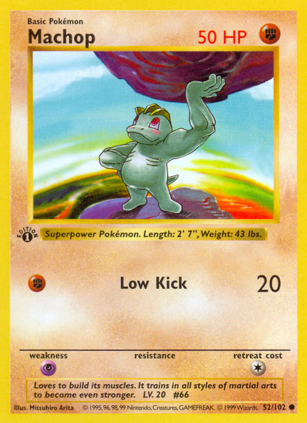Machop (52/102) (Shadowless) [Base Set 1st Edition] | Exor Games Dartmouth