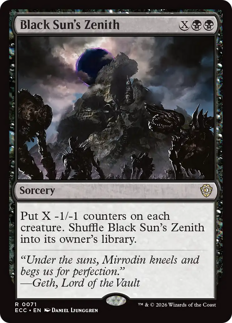 Black Sun's Zenith [Lorwyn Eclipsed Commander] | Exor Games Dartmouth