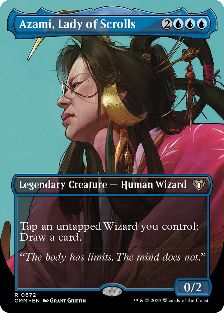 Azami, Lady of Scrolls (Borderless Profile) [Commander Masters] | Exor Games Dartmouth