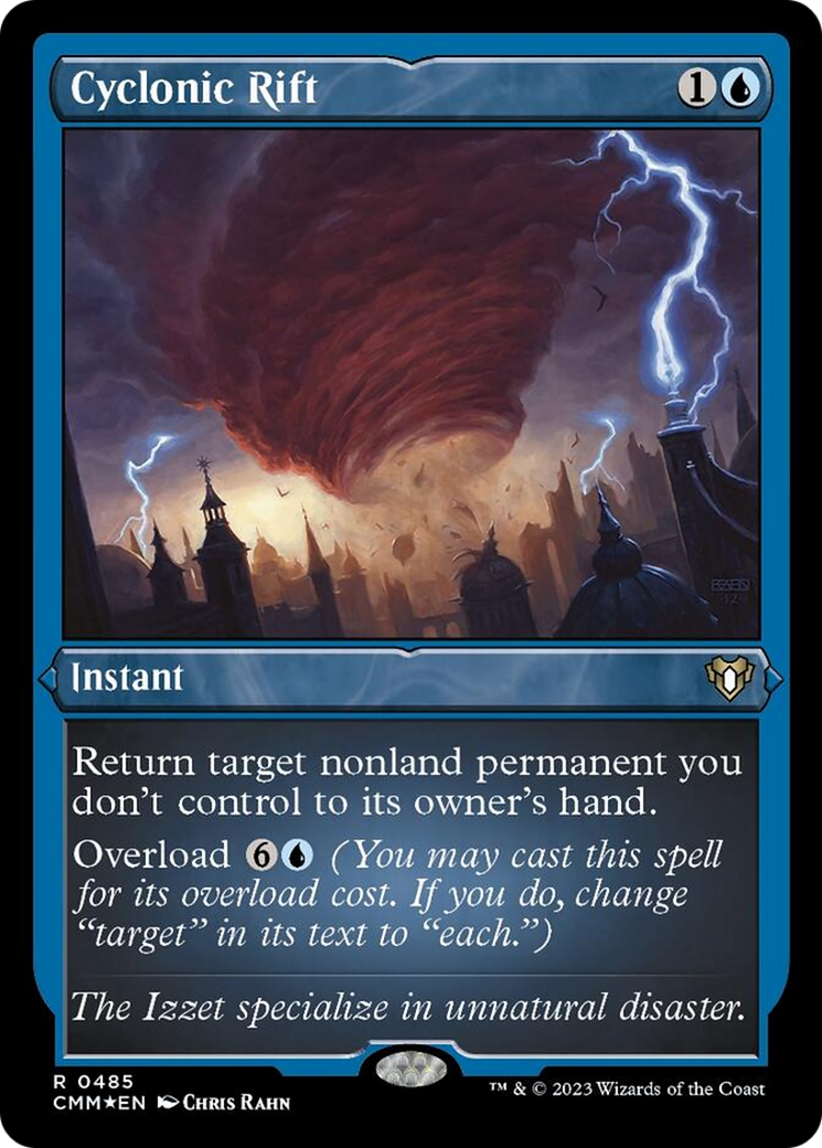 Cyclonic Rift (Foil Etched) [Commander Masters] | Exor Games Dartmouth