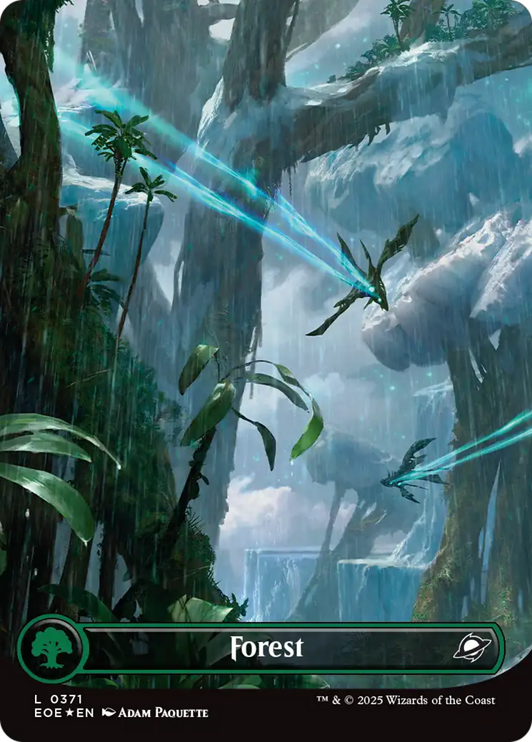 Forest (0371) (Borderless) (Galaxy Foil) [Edge of Eternities] | Exor Games Dartmouth