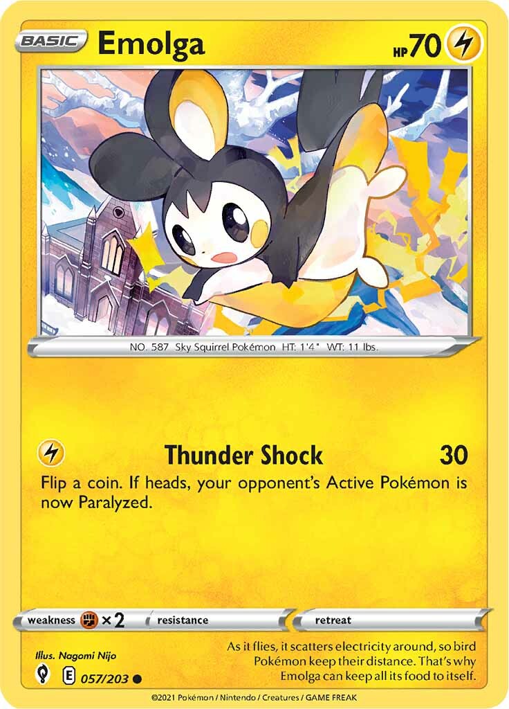 Emolga (057/203) [Sword & Shield: Evolving Skies] | Exor Games Dartmouth