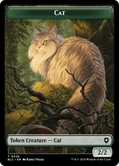 Elemental // Cat Double-Sided Token [Bloomburrow Commander Tokens] | Exor Games Dartmouth