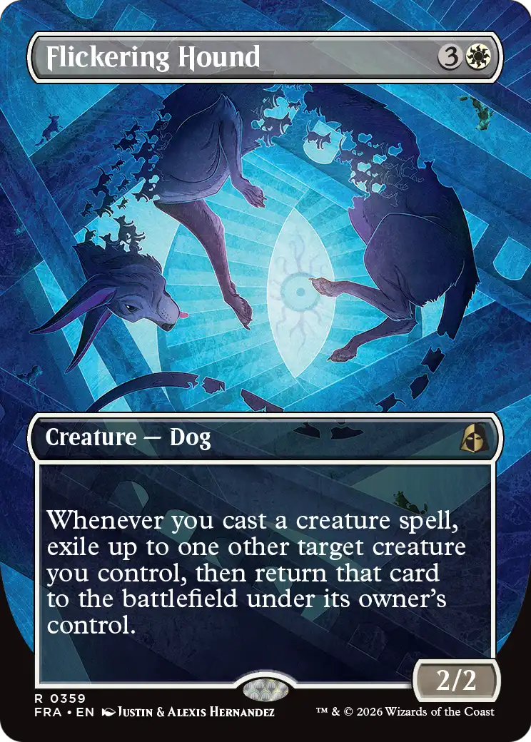 Flickering Hound (Borderless) [Reality Fracture] | Exor Games Dartmouth