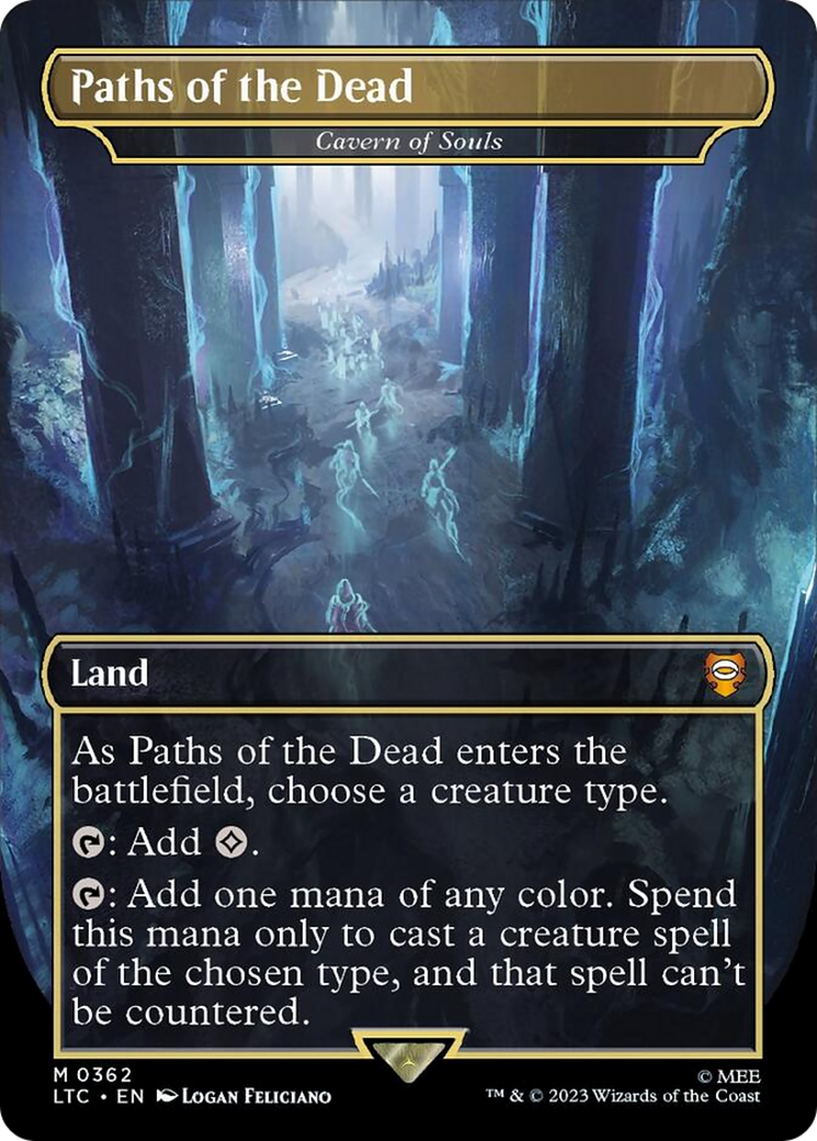 Paths of the Dead - Cavern of Souls (Borderless) (Surge Foil Realms and Relics) [The Lord of the Rings: Tales of Middle-Earth Commander] | Exor Games Dartmouth