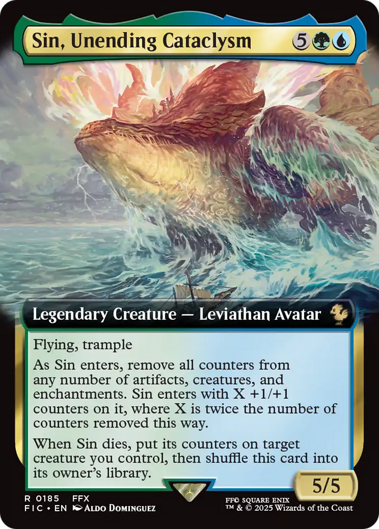 Sin, Unending Cataclysm (Extended Art) [FINAL FANTASY Commander] | Exor Games Dartmouth