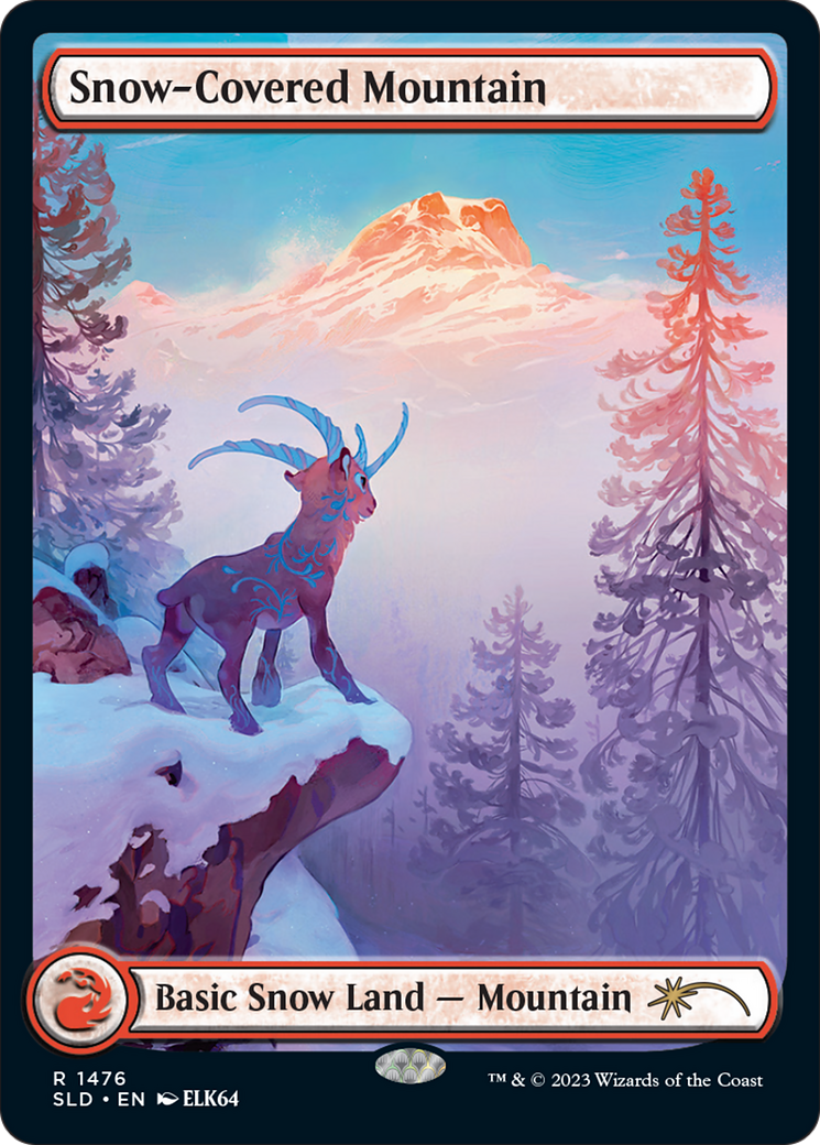 Snow-Covered Mountain (1476) (Rainbow Foil) [Secret Lair Drop Series] | Exor Games Dartmouth