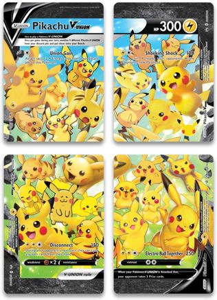 Pikachu V-UNION (Set of 4) [Sword & Shield: Black Star Promos] | Exor Games Dartmouth