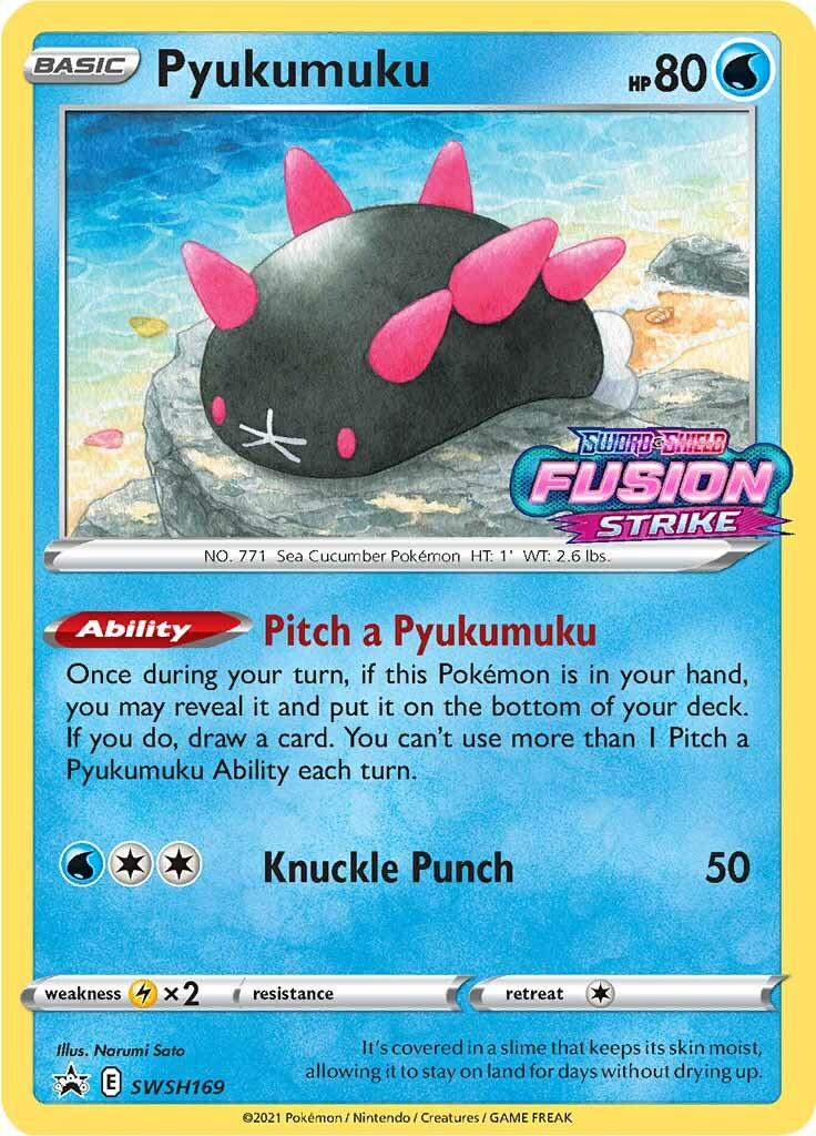 Pyukumuku (SWSH169) (Prerelease Promo) [Sword & Shield: Black Star Promos] | Exor Games Dartmouth