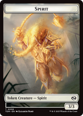Spirit (0008) // Spirit (0009) Double-Sided Token [Tarkir: Dragonstorm Tokens] | Exor Games Dartmouth