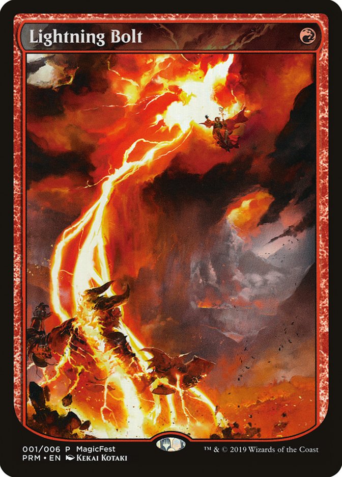 Lightning Bolt (Textless) [MagicFest 2019] | Exor Games Dartmouth
