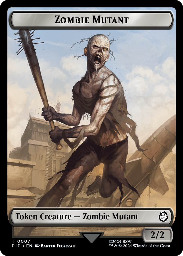 Zombie Mutant // Copy Double-Sided Token [Fallout Tokens] | Exor Games Dartmouth