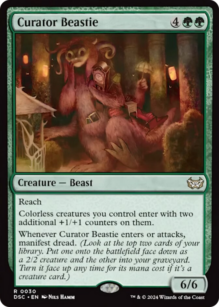 Curator Beastie (Extended Art) [Duskmourn: House of Horror Commander] | Exor Games Dartmouth