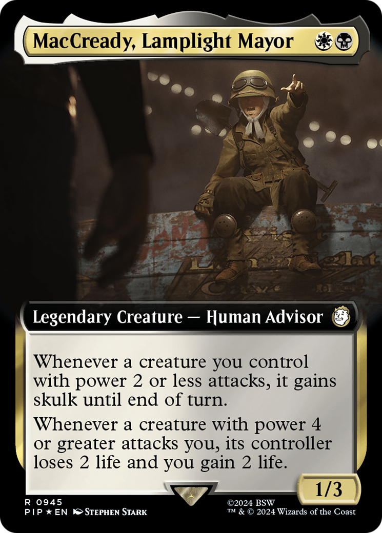 MacCready, Lamplight Mayor (Extended Art) (Surge Foil) [Fallout] | Exor Games Dartmouth