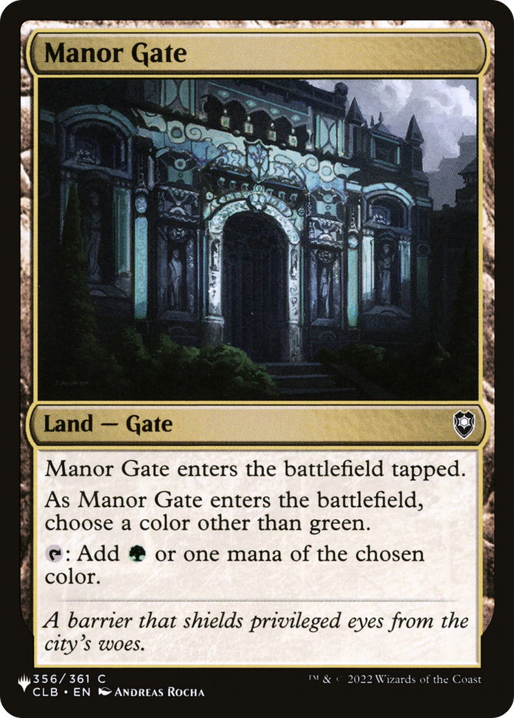 Manor Gate [The List] | Exor Games Dartmouth