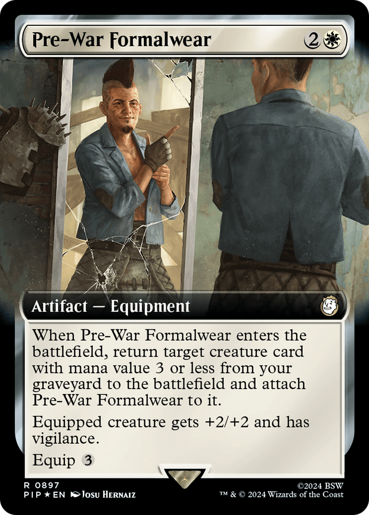 Pre-War Formalwear (Extended Art) (Surge Foil) [Fallout] | Exor Games Dartmouth